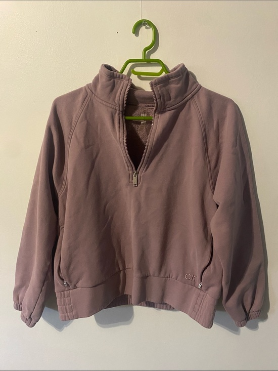Calvin Klein Tops - Calvin Klein Dusty Mauve Quarter-Zip Pullover
